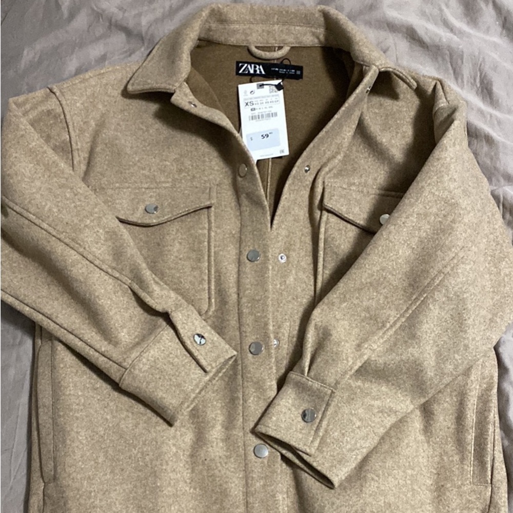 NWT Zara oversized shirt jacket